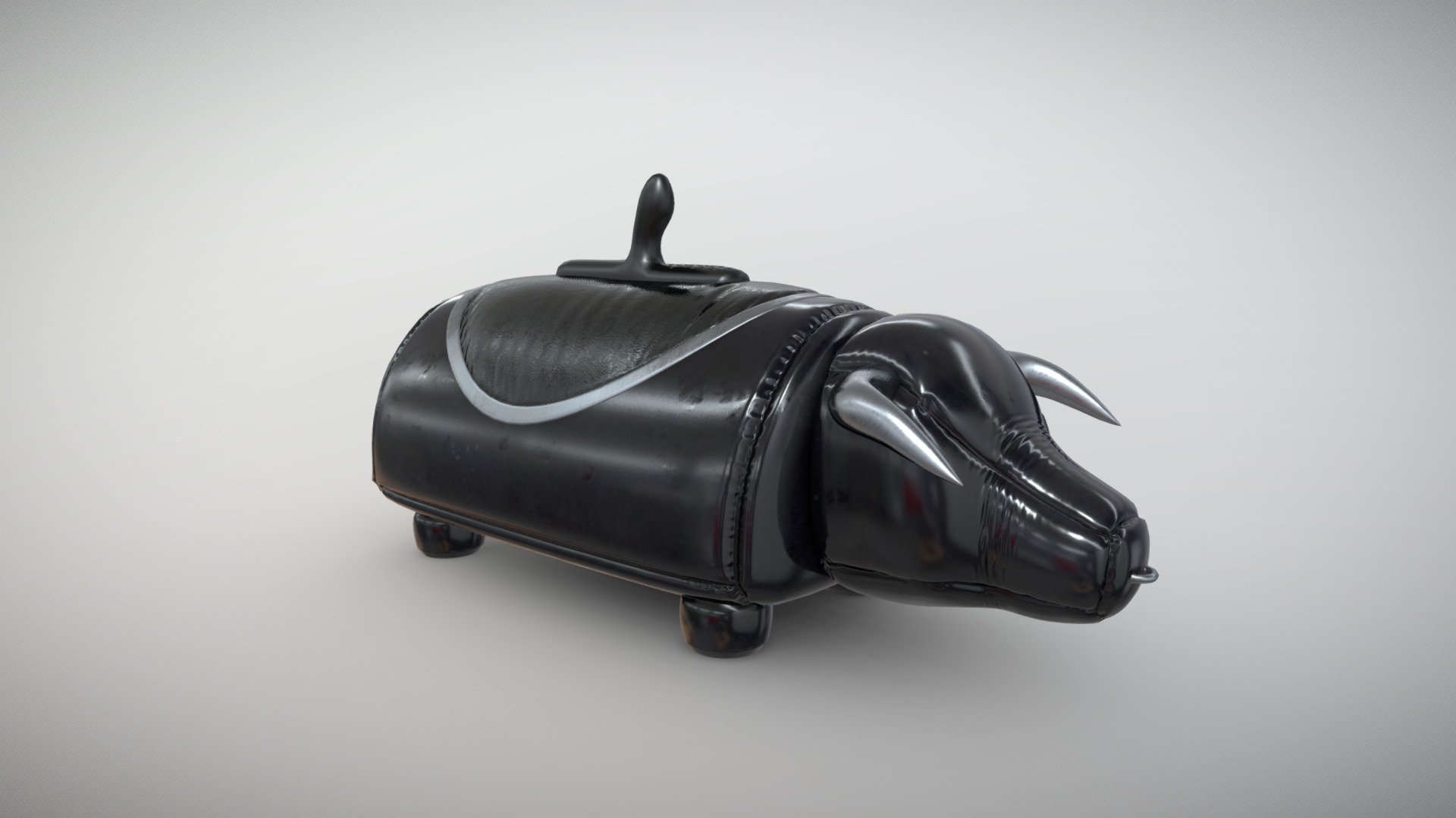 Bull Sybian. Black latex, steel and black leather. 

Made in Blender (modeling and unwarping) then textured and baked in Substance Painter - Bull Sybian - 3D model by wlodarski3d 3d model