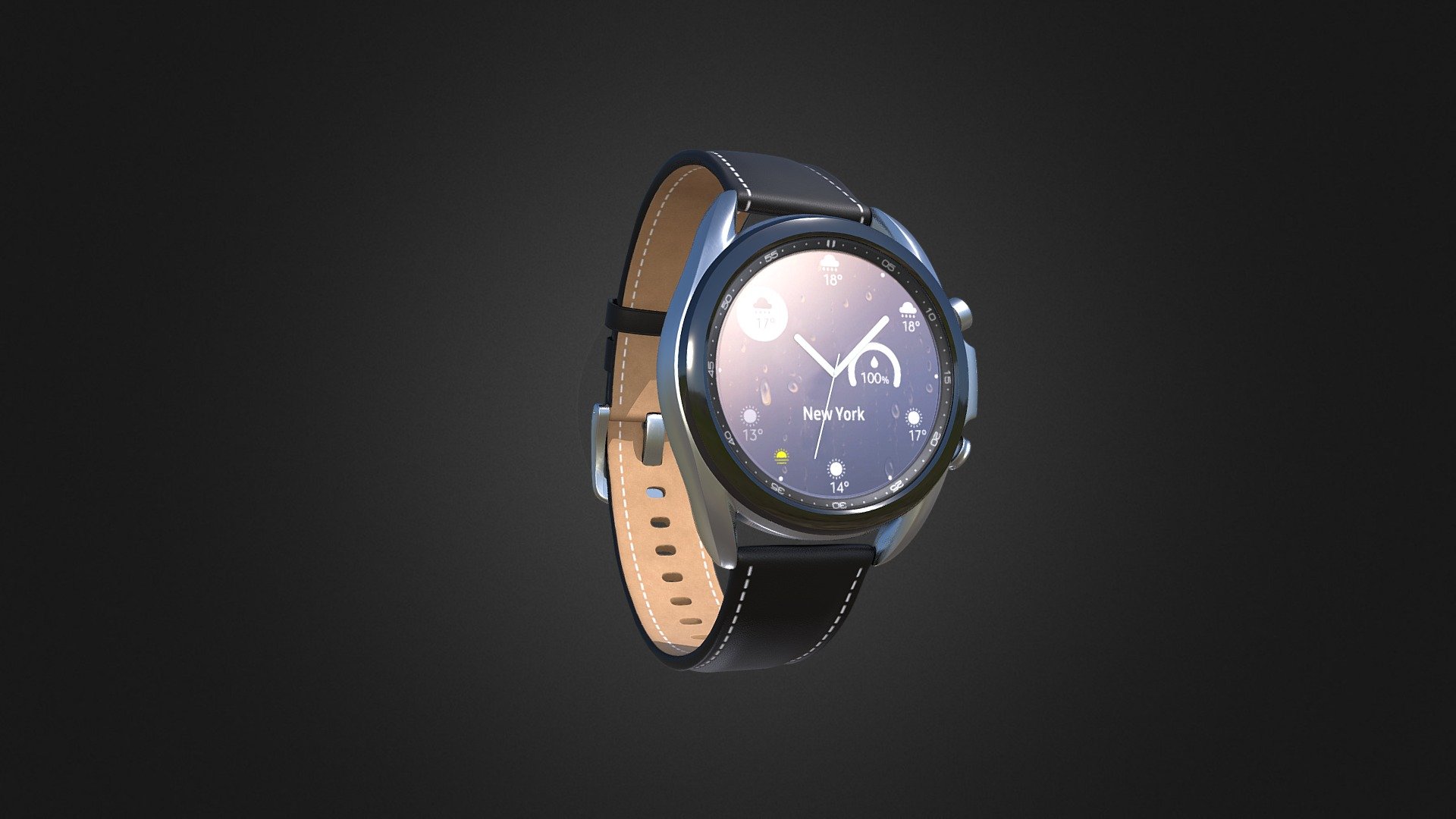 Samsung Galaxy Watch  textured by me - Samsung Galaxy Watch - 3D model by Mashood_ (@mashood) 3d model