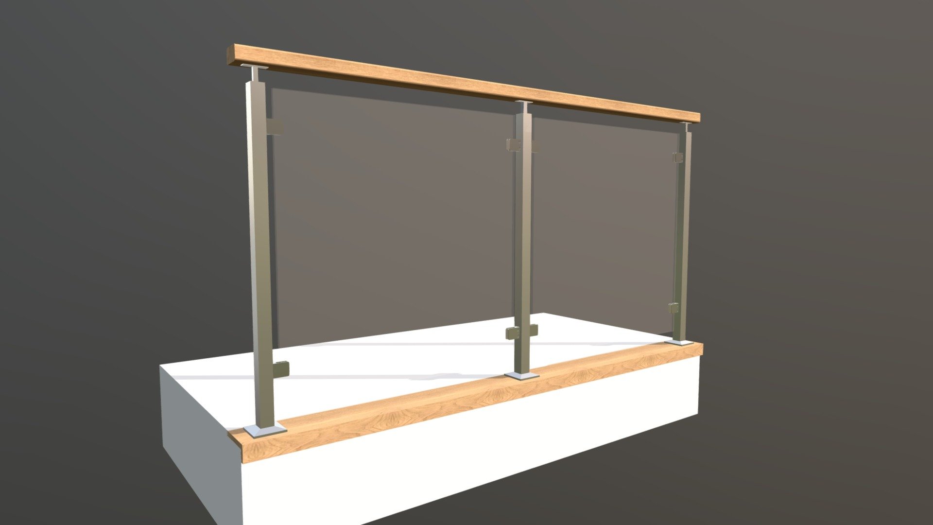 SSP1 Post| HR07 Handrail | Glass Clamp 

http://staircom.com.au - Model - GB4 - 3D model by staircom 3d model