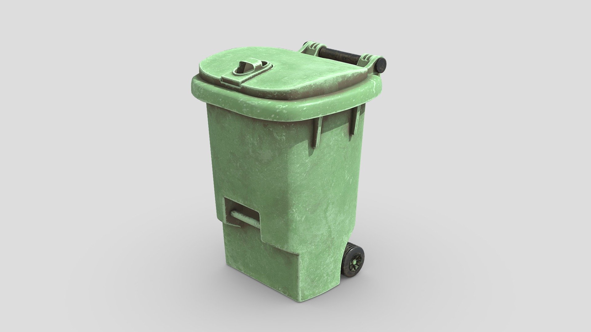 High poly 3d model of waste bin with dirty textures, nice topology and surface flow. Perfect for every kind of projects 3d model