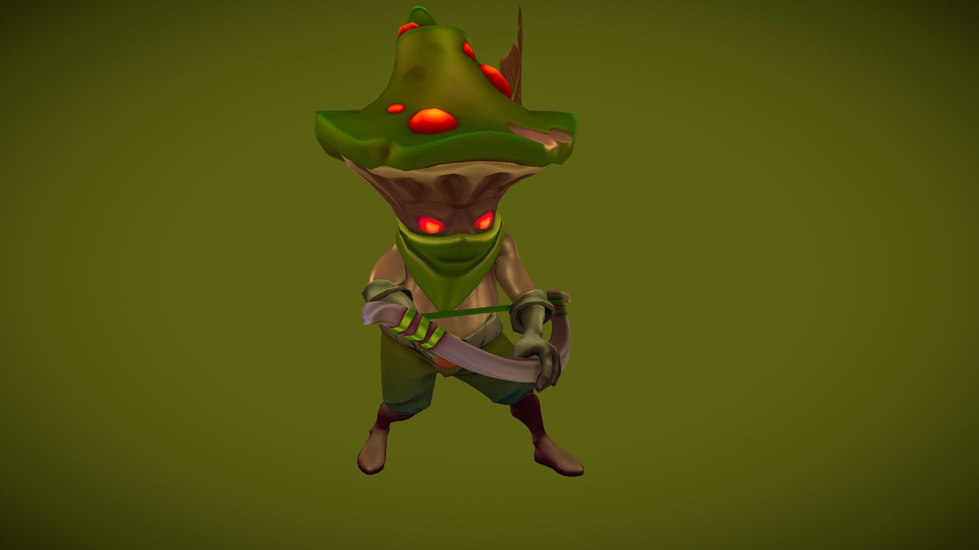 Stylized character for a project.

Software used: Zbrush, Autodesk Maya, Autodesk 3ds Max, Substance Painter - Stylized Mushroom Archer Minion - 3D model by N-hance Studio (@Malice6731) 3d model