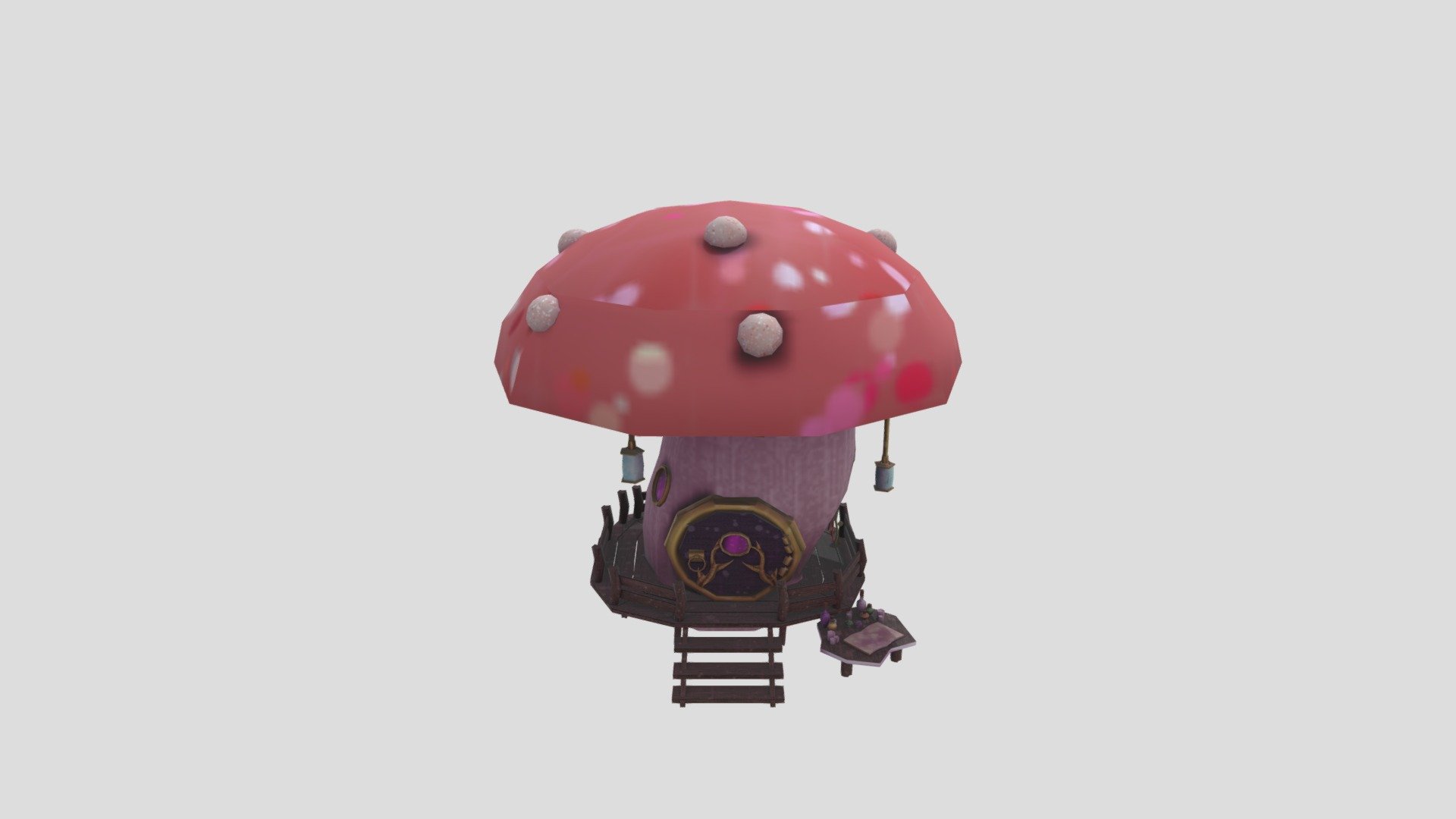 Fantasy Mushroom House for GAM_201 - Creekmore Mushroom House - 3D model by ACREEKMO2 3d model