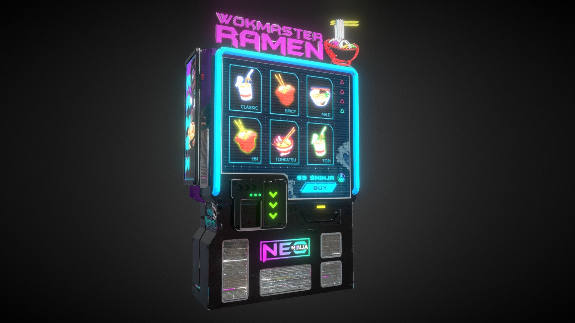 Ramen Vending Machine - Download Free 3D model by JustFaith (@charljustine) 3d model