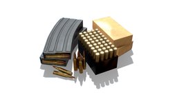 5.56x45 Ammo Pack lod, m4, unreal, 45, cryengine, pack, scar, ready, ammo, ar, 556, stock, props, android, ios, urp, unity, asset, game, 3d, pbr, low, poly, model, mobile, hdrp