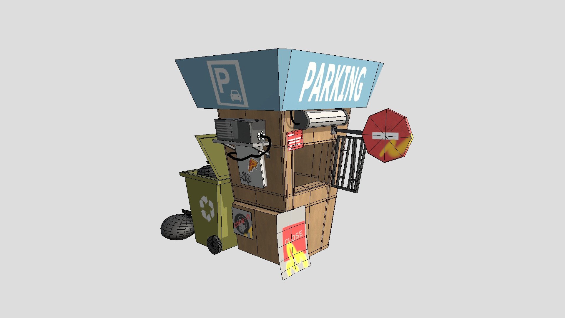 concept by Ido Yehimovitz - Parking Zone - 3D model by karydegollado 3d model