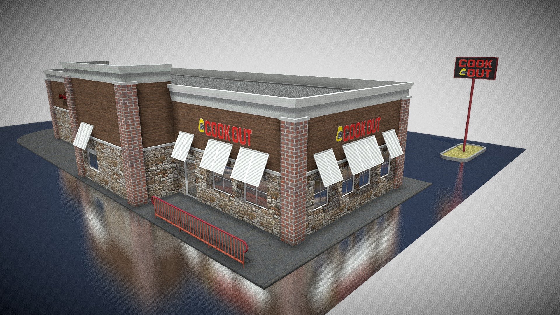 Cook Out - Fast Food

800 England St, Ashland, VA 23005, États-Unis

Created and adapted for the game CitiesSkylines (adaptation for CS in progress)
note: the price on sketchfab will be changed when the asset is available in the workshop - Cook Out - Fast Food - Buy Royalty Free 3D model by luminou_CS (@luminou) 3d model