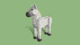 Percheron Horse Voxelart  Vox File (Magicavoxel) game-asset, game, voxel, horse, animal, voxelart, magicavoxel, percheron