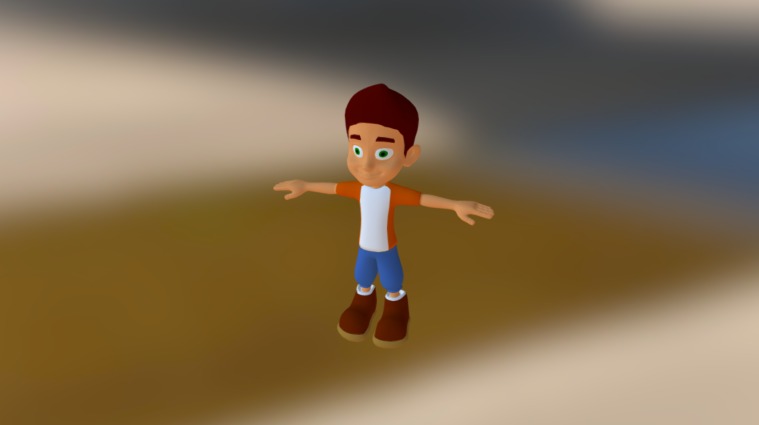 1st 3D character from Pipra Studio 3d model