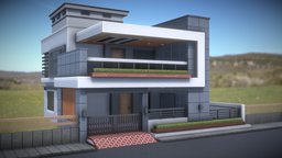 Modern House 01 (Mid Poly)