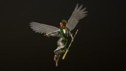 Anael. Mournful Angel angel, game-art, game-character, anael, character, low-poly, game, fantasy