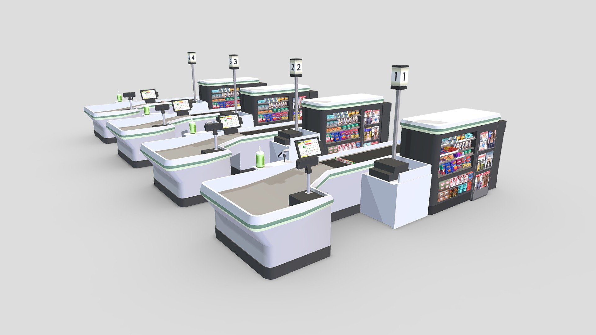 Low-poly VR / AR Models for Grocery Store

Checkout

More Grocery Store Products: https://skfb.ly/6STLt - Checkout - Buy Royalty Free 3D model by Marc Wheeler (@mw3dart) 3d model