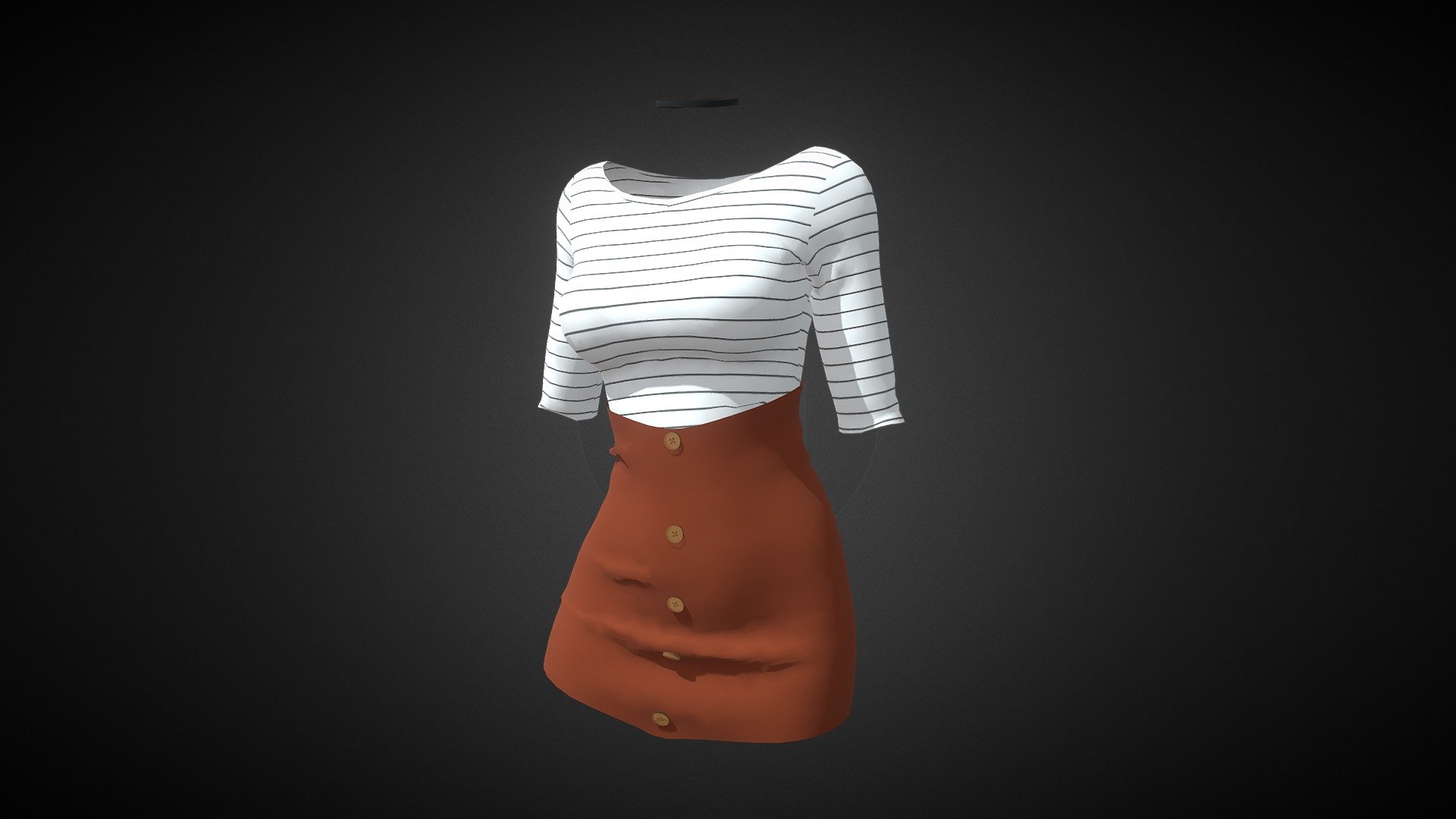 *❤ ❣ 3d Dress, based on  my  today´s outfit. It was made in Marvelous Designer, you can find the render in my Instagram &lt;3 ❤ ❣ * https://www.instagram.com/androkumuart/

As hobby I love doing clothes here so i hope you like it ♥
If you use it, tag me in instagram ( @androkumuart or @androkumura) to see your amazing work :D This is a fbx file 3d model