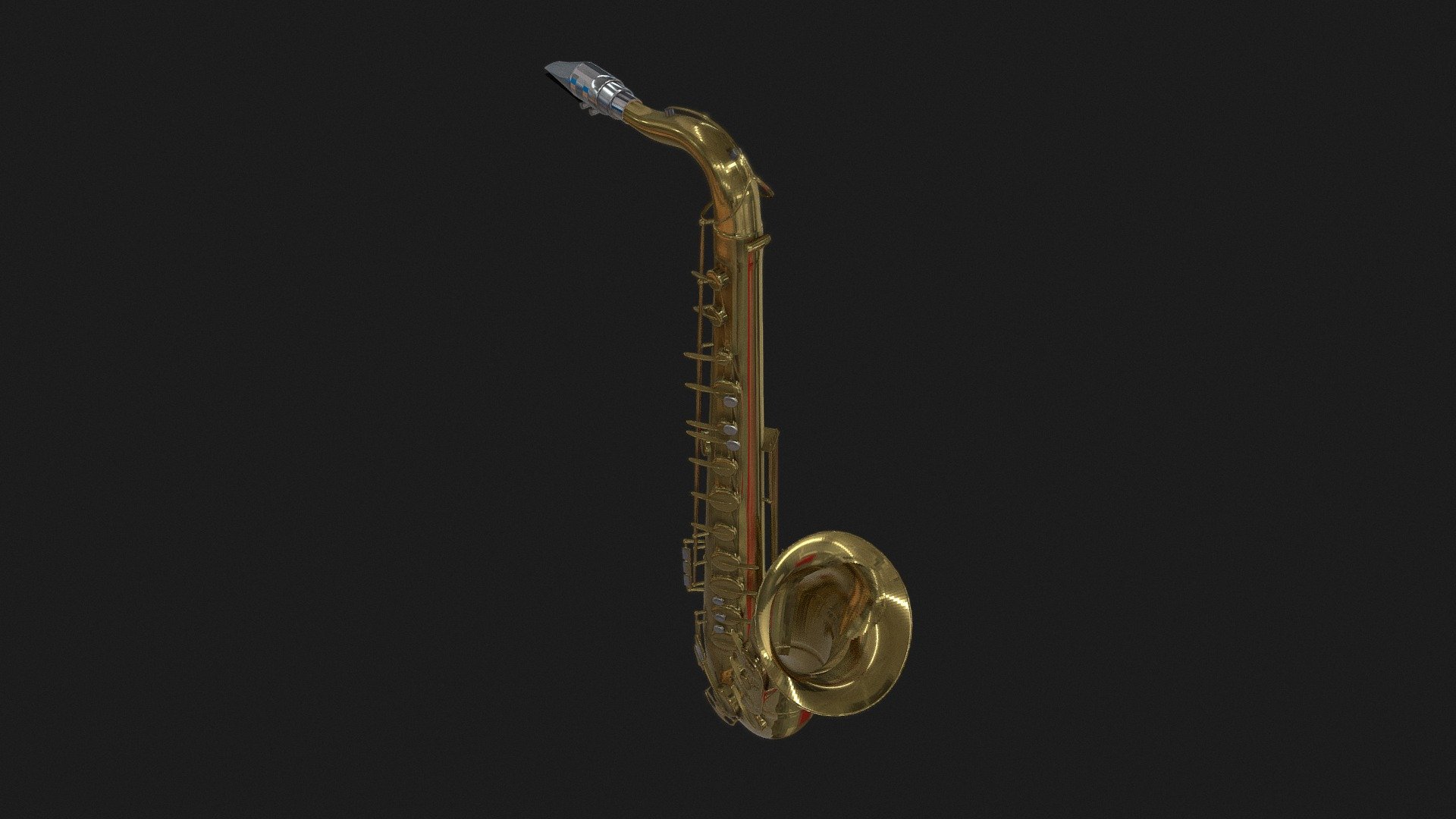 Saxophone 3d model - Saxophone - Buy Royalty Free 3D model by 3DDomino 3d model