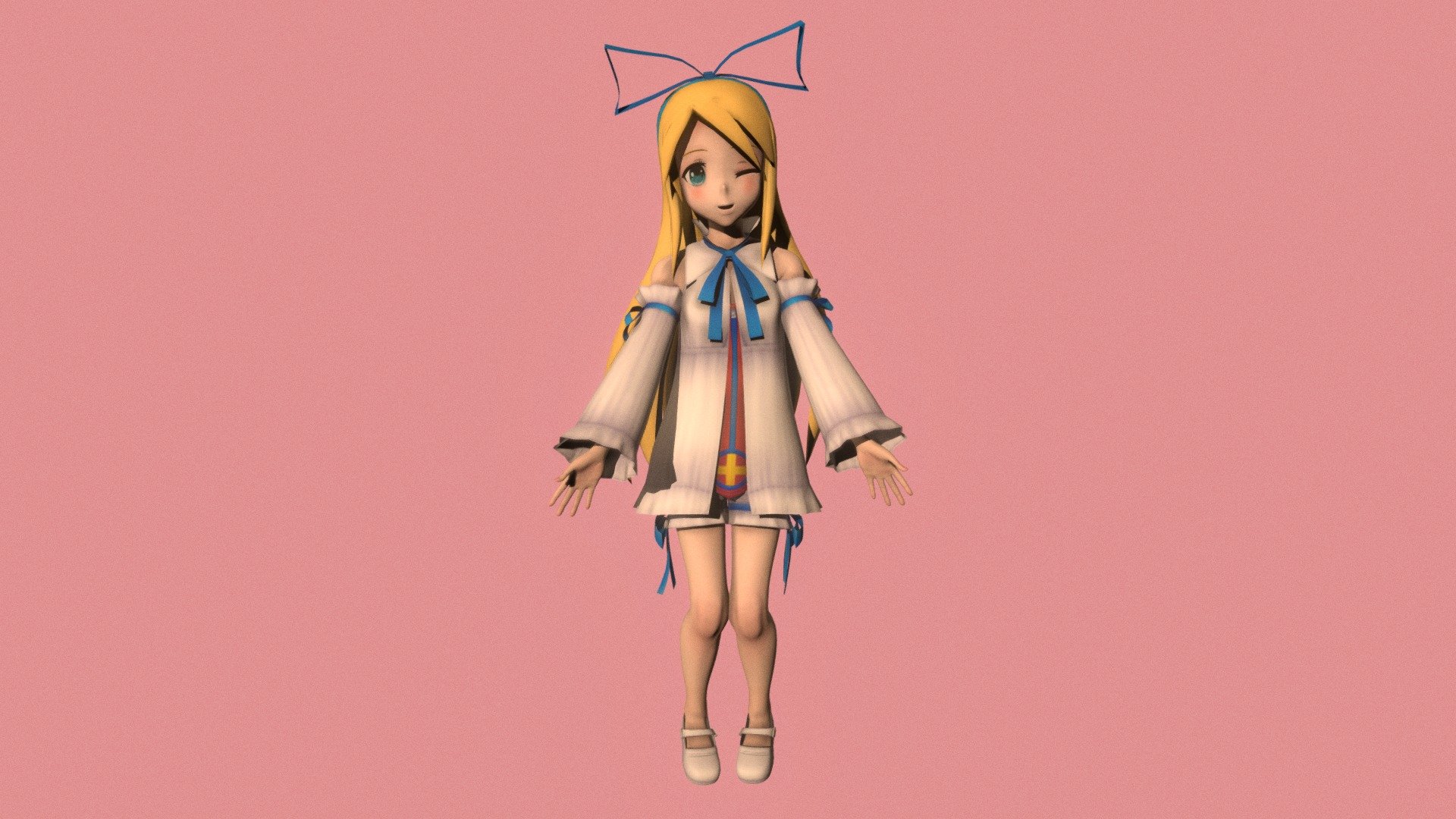 Posed model of anime girl Flonne (Disgaea).

This product include .FBX (ver. 7200) and .MAX (ver. 2010) files.

I support convert this 3D model to various file formats: 3DS; AI; ASE; DAE; DWF; DWG; DXF; FLT; HTR; IGS; M3G; MQO; OBJ; SAT; STL; W3D; WRL; X.

You can buy all of my models in one pack to save cost: https://sketchfab.com/3d-models/all-of-my-anime-girls-c5a56156994e4193b9e8fa21a3b8360b

And I can make commission models.

If you have any questions, please leave a comment 3d model