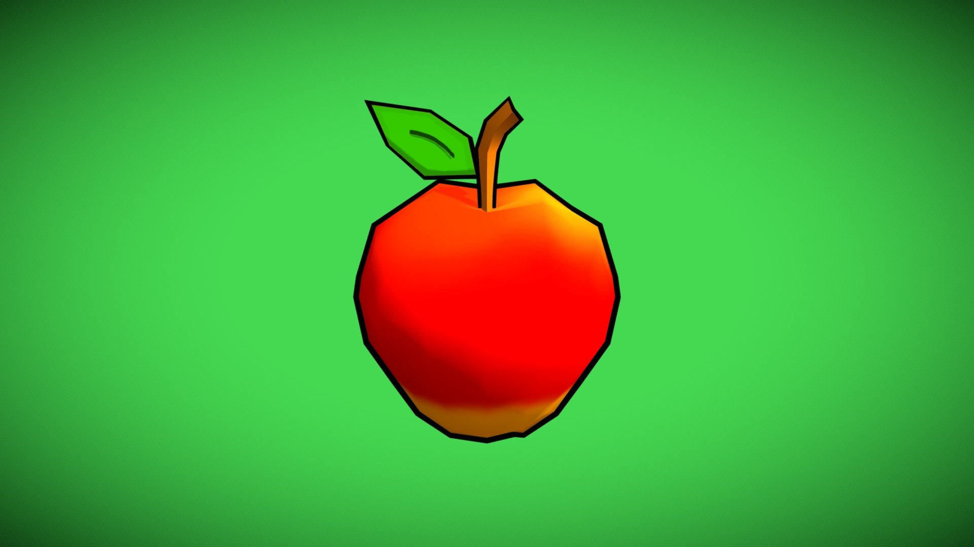 An apple with cartoon outlines and hand painted textures.

Software: Maya and 3D Coat 3d model