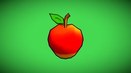 Apple with cartoon outlines food, fruit, toon, apple, 3dcoat, outline, yummy, culling, backface, outlines, maya, cartoon