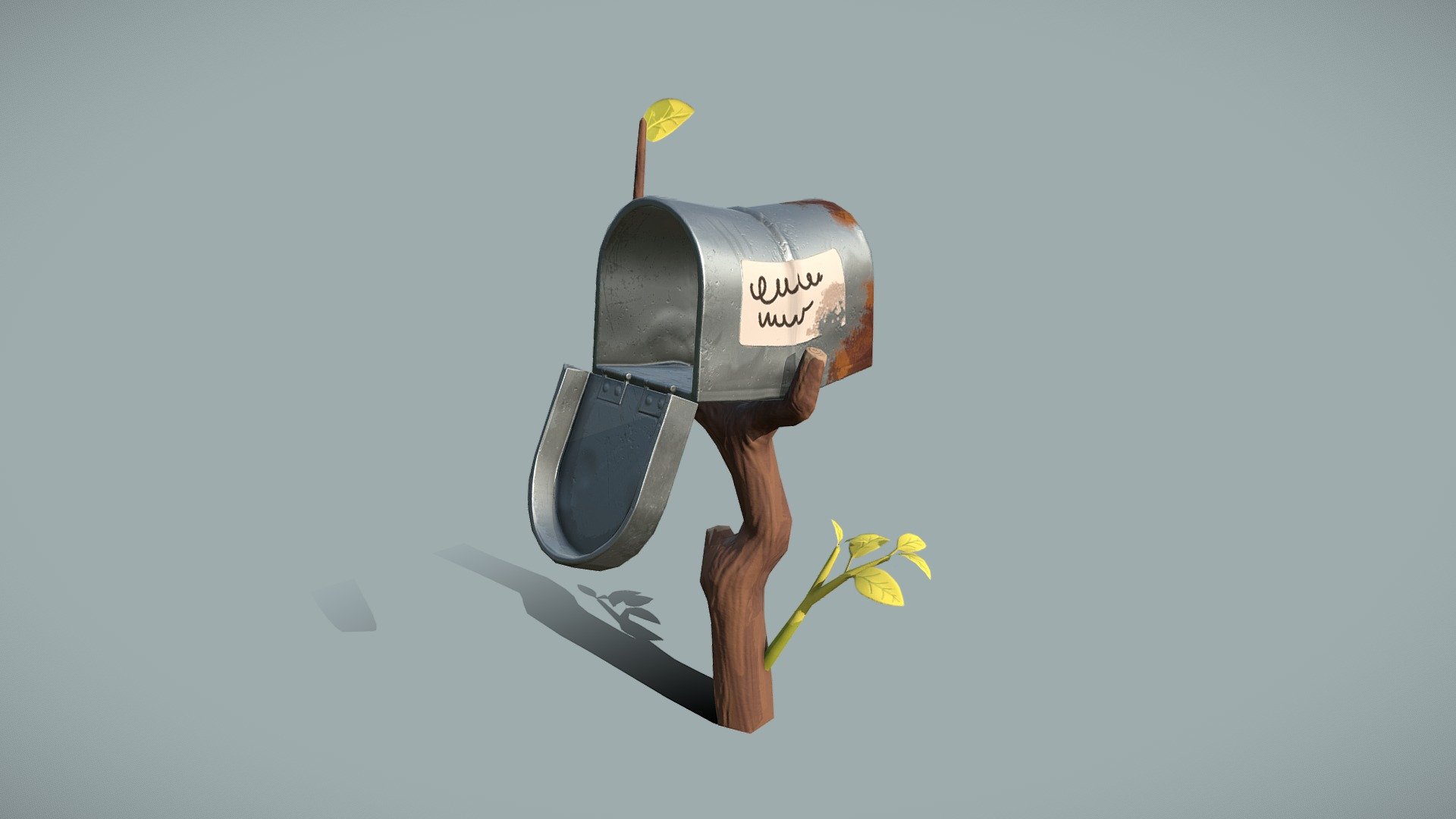 Overgrown and rusted. Game model made for class 3d model