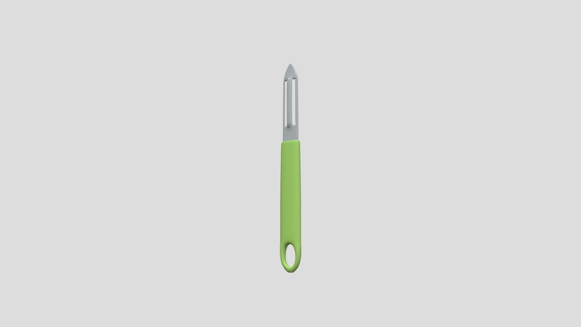 Textures: 1024 x 1024, Colors on texture: green, grey.

Materials: 2 - Metal, plastic.

Smooth shaded.

Mirrored.

Subdivision Level: 1

Origin located on handle-center.

Polygons: 5312

Vertices: 2654

Formats: Fbx, Obj, Stl, Dae.

I hope you enjoy the model! - Potato Peeler - Buy Royalty Free 3D model by Ed+ (@EDplus) 3d model
