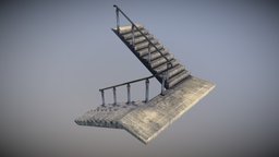 Stairs 4 stairs, exterior, town, gameassets, unity, unity3d, city, gameready