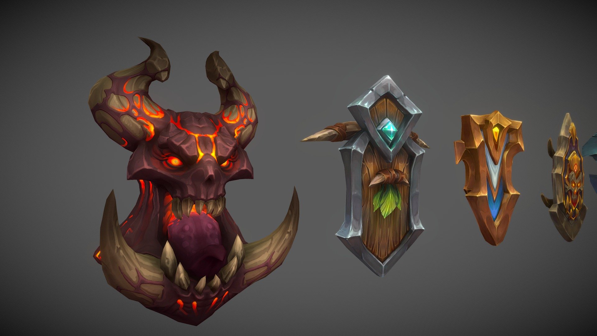 Stylized weapons for a project.

Software used: Zbrush, Autodesk Maya, Autodesk 3ds Max, Substance Painter - Stylized Fantasy Shields - 3D model by N-hance Studio (@Malice6731) 3d model