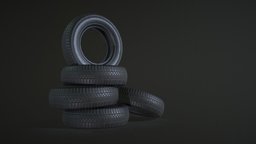 Tire tire, tread, rubber, a-car, low-poly, game