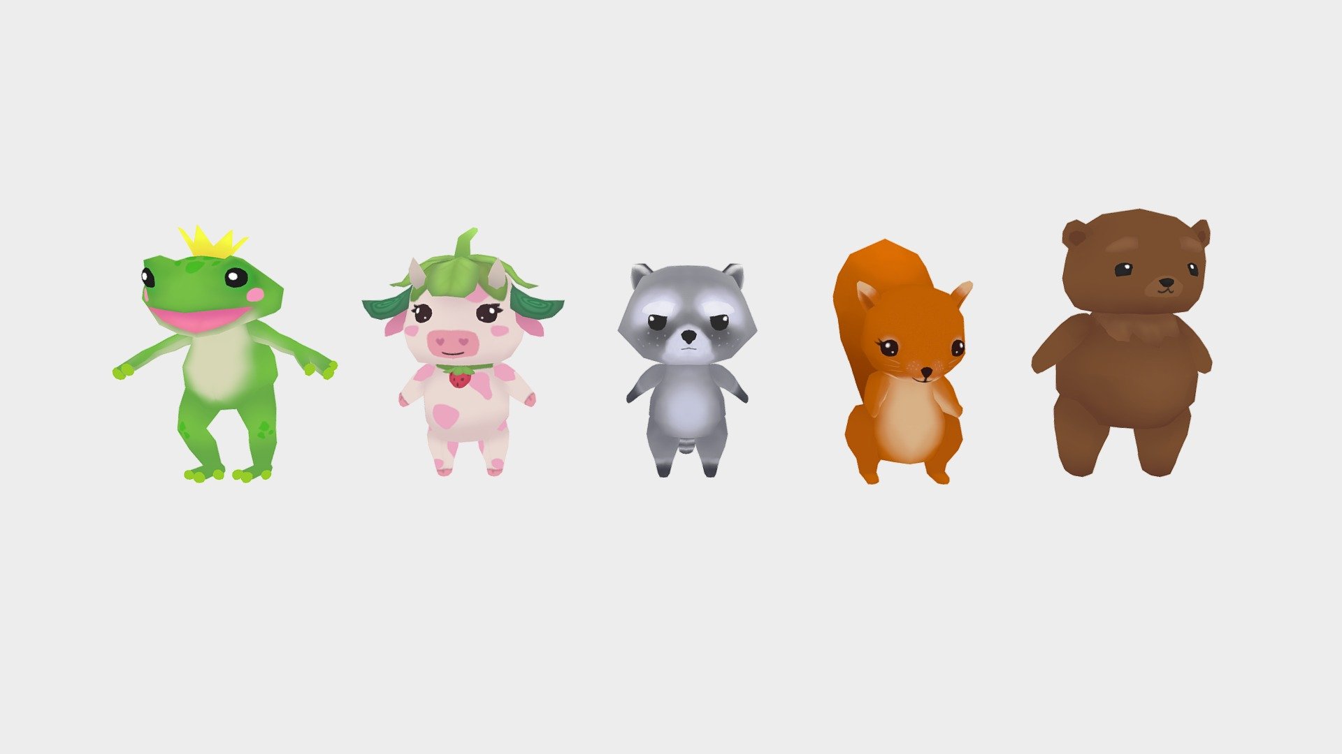 All the chonky little characters I made for our game Little Lodgings. Rigs by Aimee Lovett - Little Lodgings Critters - 3D model by Ducky (@Tiny_Duck) 3d model