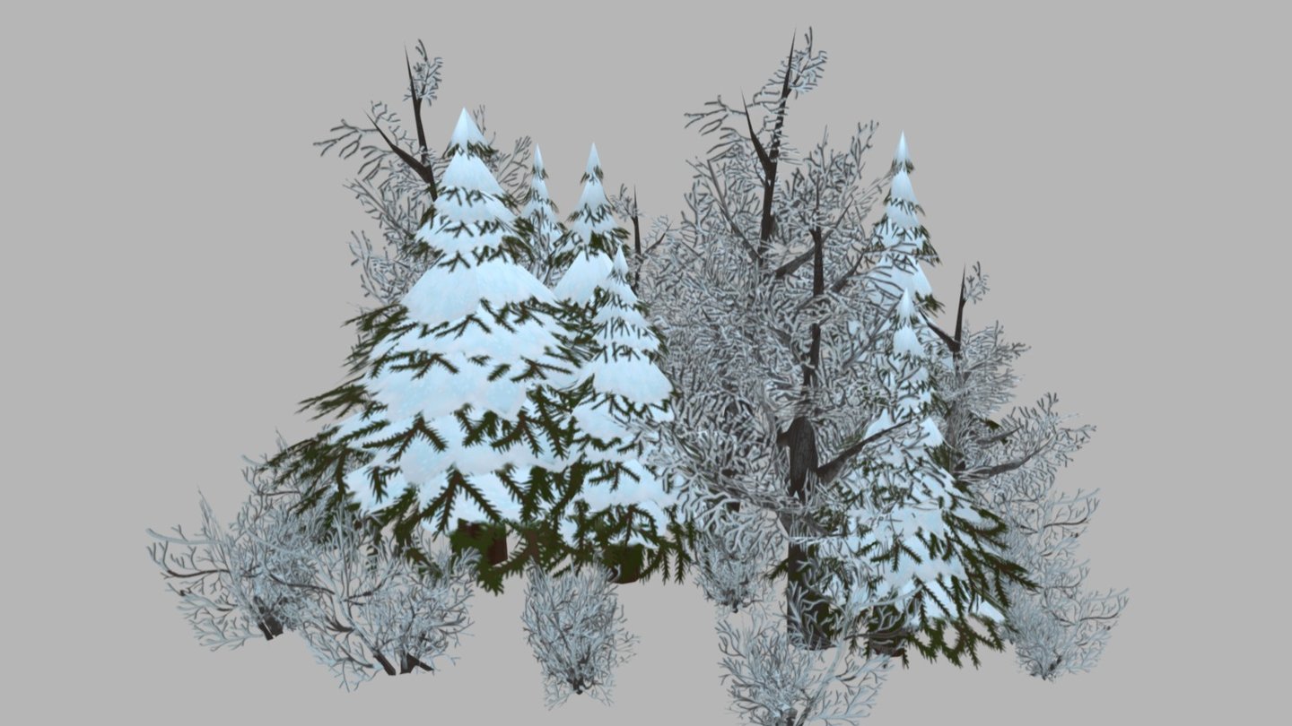 Trees - 3D model by andrey_shestakow 3d model