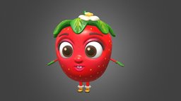 strawberry fruit, cute, fruits, strawberry, character