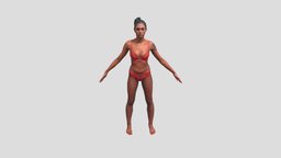 Cleaned APose Scan Adelle Sabelle body, anatomy, clean, woman, cleaned, apose, 3d, texture, scan, female