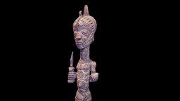 African statuette wooden, africa, statuette, african, statue, traditional, artefact, african-art, lzcreation, photogrammetry, art, 3dscan, man, primitive-art