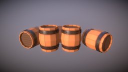 Barrel barrel, low-poly-model, oilbarrel
