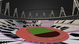 London2012 Olympic Stadium stadium, london, 2012, olympics, floodlights, athletics, wrap, maya