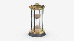 Hourglass egg timer 08 hour, time, clock, egg, sand, timer, hourglass, minute, counting, sandglass, glass, 3d, pbr, watch