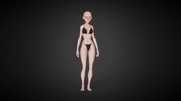 CC4 Bunny (CC1 Remastered) toon, , women, fitness, fit, reallusion, tokomotion, cc-character, stylizedcharacter, character, game, female, animation, stylized, animated, rigged, cc4