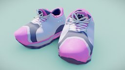 ultra low poly shoes!! accessories, shoes, accessory, sneakers, texture, lowpoly, low, poly, gameasset, textured, gameready, noai