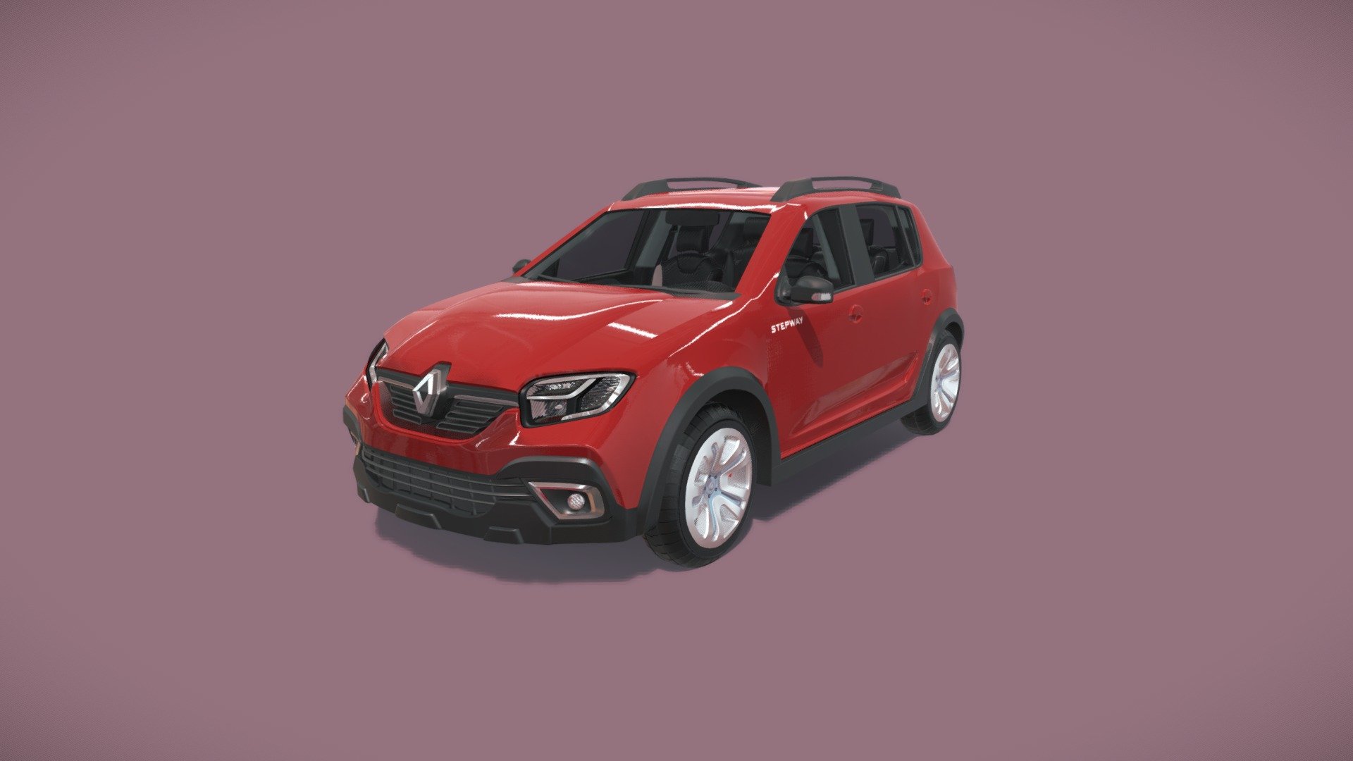 Model car renault sandero stepway, high poly. Model made in blender, textures made in substance painter. texture quality lowered for optimization 3d model