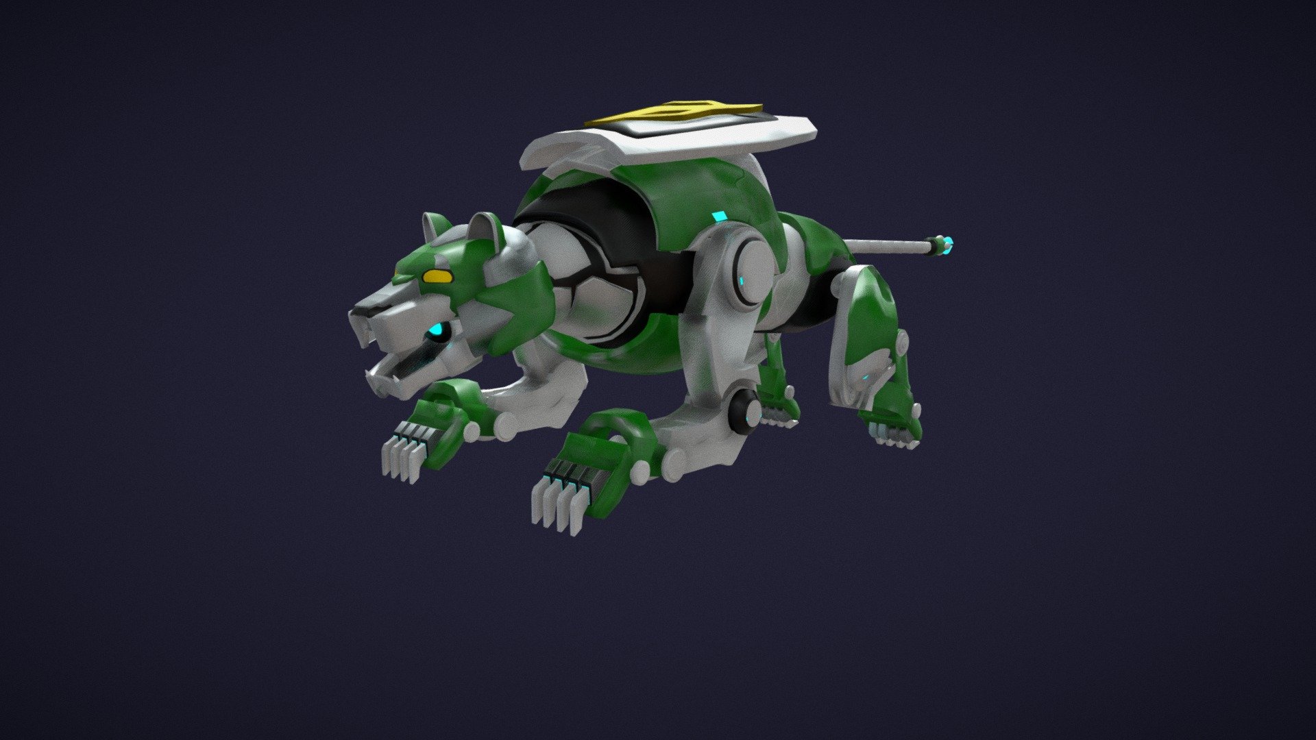 3D model from my favorite series and favorite character Pidge / Katie Holt from Voltron: Legendary Defender - Green Lion (Voltron Legendary Defender) - 3D model by TrzaskaKatarzyna 3d model