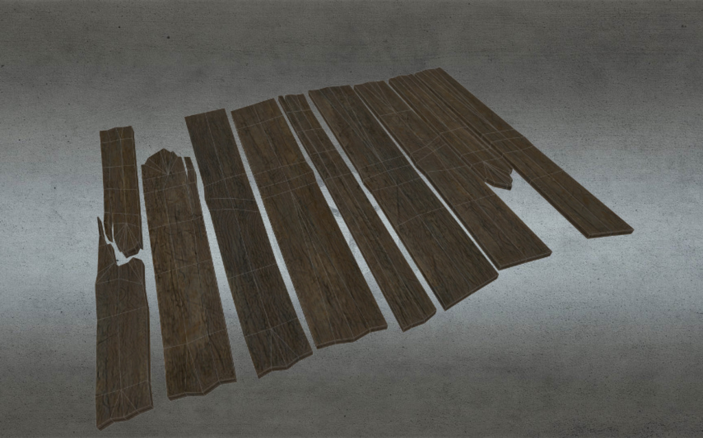 Wood Planks - 3D model by Matthieu GUIDO (@MatthieuGuido) 3d model