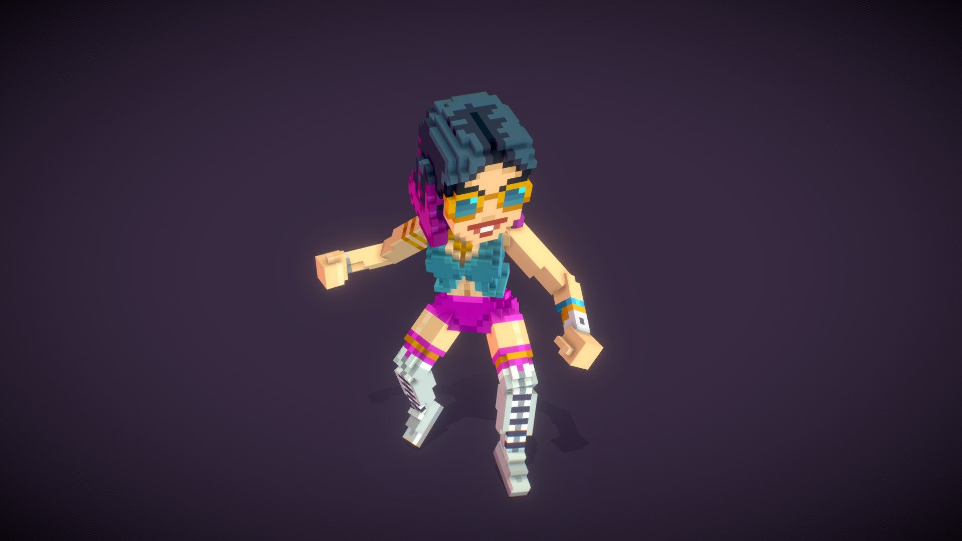 This Party Girl is a character created for the sandbox game 3d model