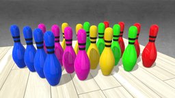 Colorful Bowling Pin