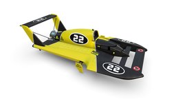 Hydroplane Racing Boat 22 powerboat, boats, fast, game-ready, hydroplane, motorboat, races, game-asset, watercraft, h1, speedboat, unlimited, speedboats, boats-game, lowpoly, racing, ship, raceboat, racing-game, lowpoly-boat, noai, racingboat, thunderboat, pbr-asset, game-boat