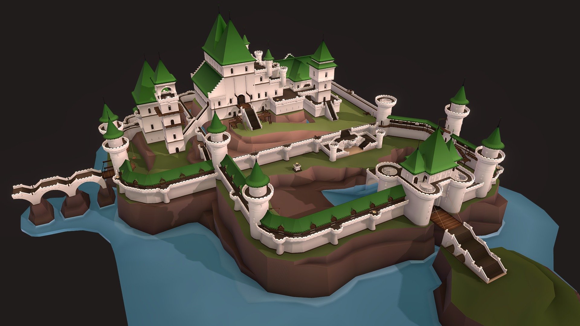 A modular building kit designed for quick castle construction in VR by end user - Castle Building Kit - 3D model by Paul Merrell (@paulmerrell) 3d model