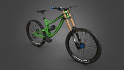 Transition TR-500 (green) bike, saint, bake, cycling, baked, mtb, transition, dh, low-poly-game-assets, low-poli, mountain-bike, lowpoly, cycles, tr500, down-hill