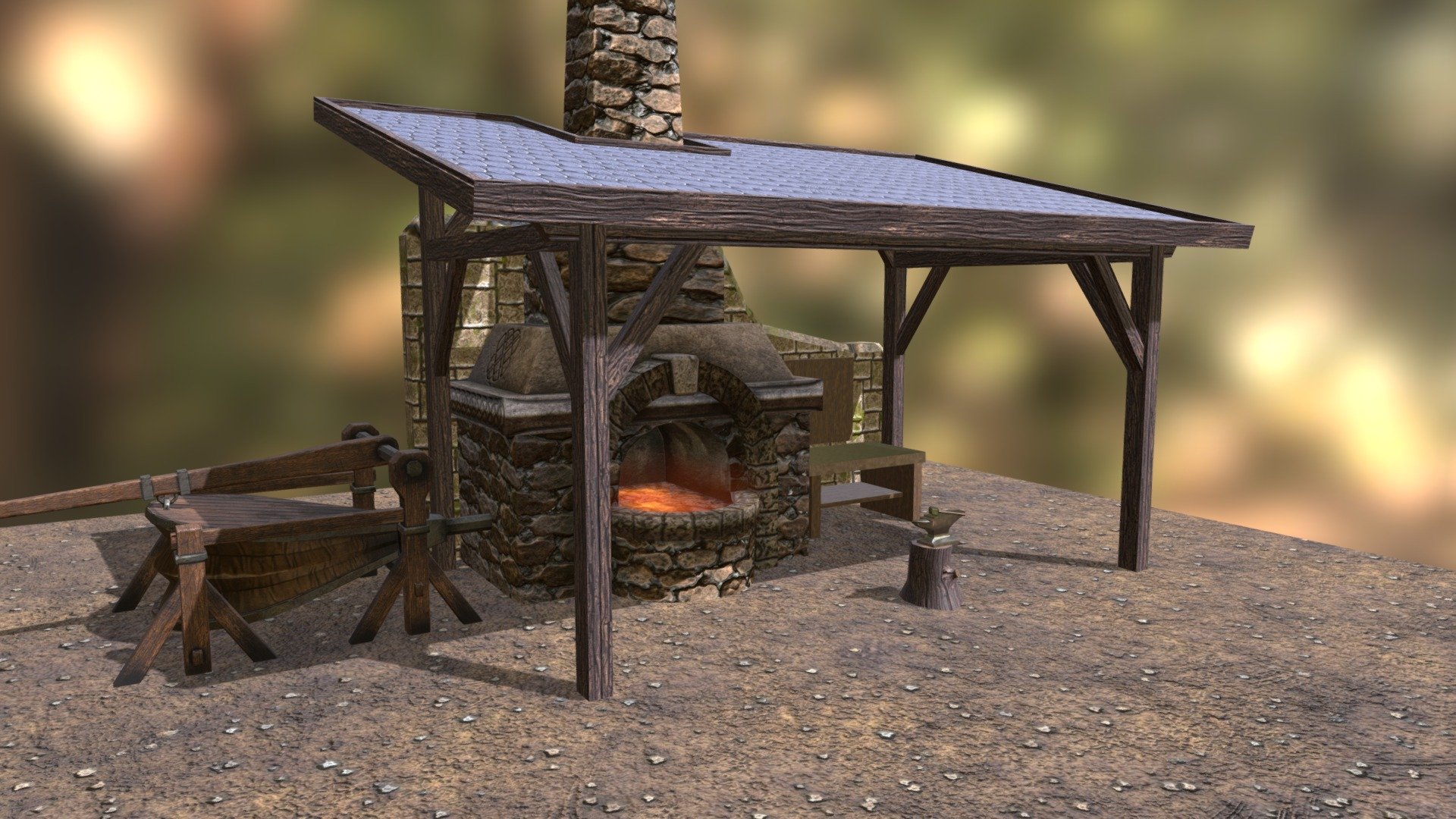 Forge HEAJ - Download Free 3D model by Kevin.Popescu 3d model