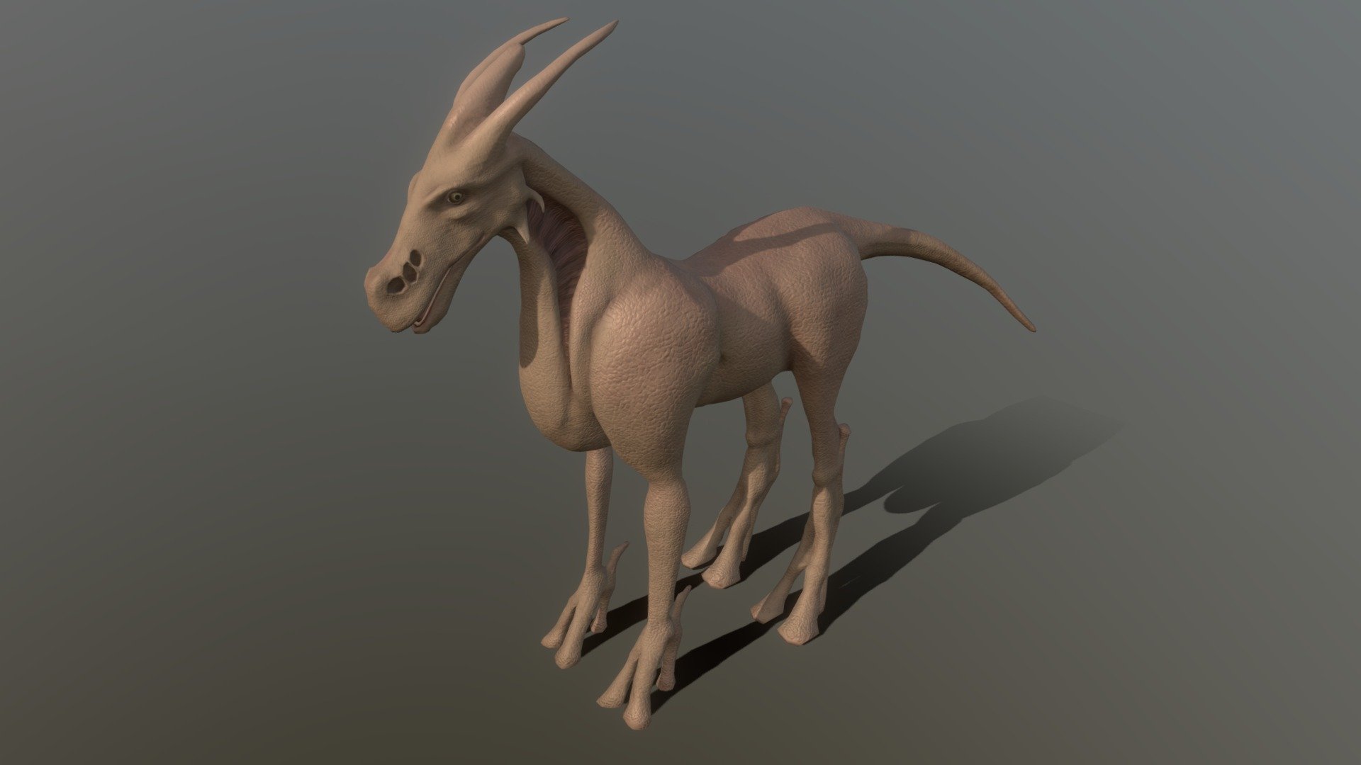This is a model I made in order to practice some fourfooted locomotion 3d model