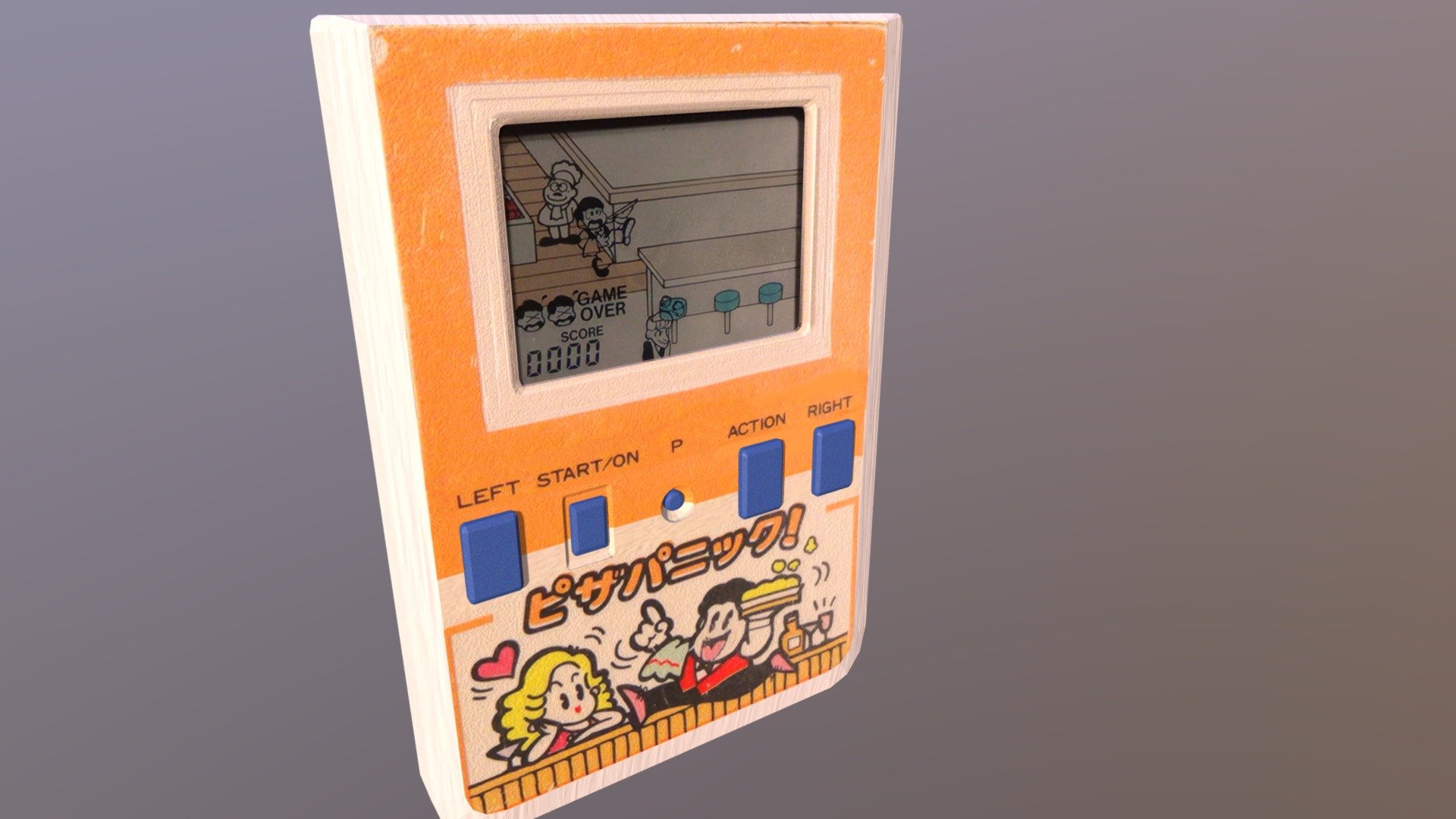 Pizza-Panic
 Bandai  LCD game (1989) - Pizza-Panic LCD Retro Game - Download Free 3D model by Rusty-exe (@dustyrusty) 3d model