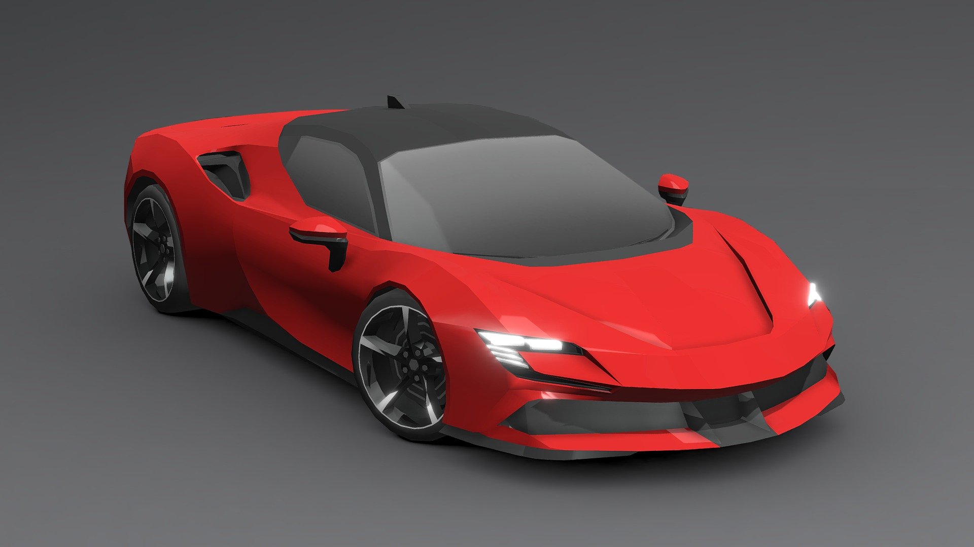 Ferrari SF90 Low-poly 3D.



You can use these models in any game and project.



This model is made with order and precision.



The color of the body and wheels can be changed.



Separated parts (body. wheel).



Very low poly.



Average poly count: 10/000 Tris.



Texture size: 128/256 (PNG).



Number of textures: 2.



Number of materials: 5.



format: fbx, obj, 3d max.


 - Ferrari SF90 Low-poly 3D - Buy Royalty Free 3D model by Sidra (@Sidramax) 3d model