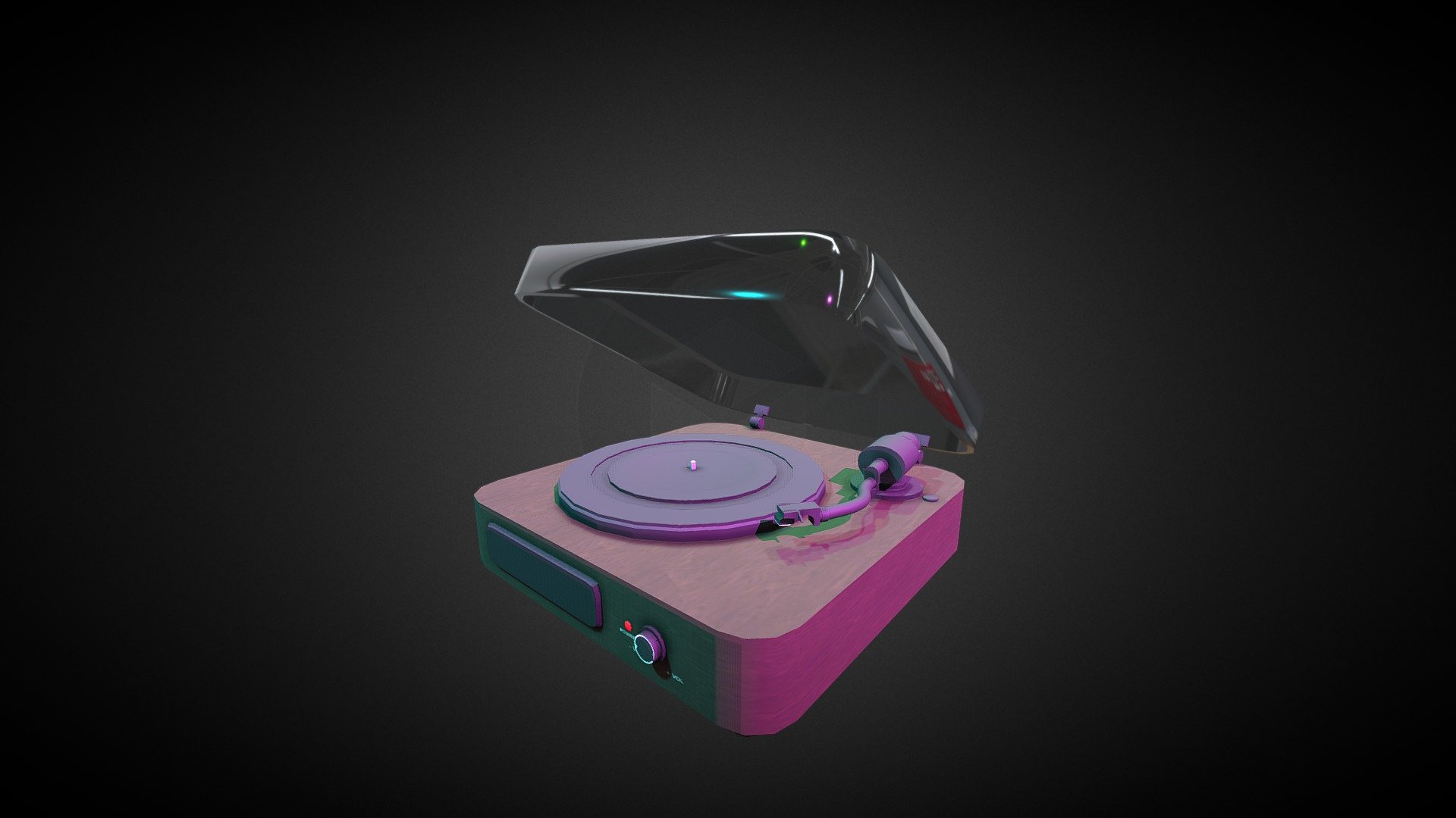 A Record Player I made in Blender inspired by me getting a record player not too long ago 3d model