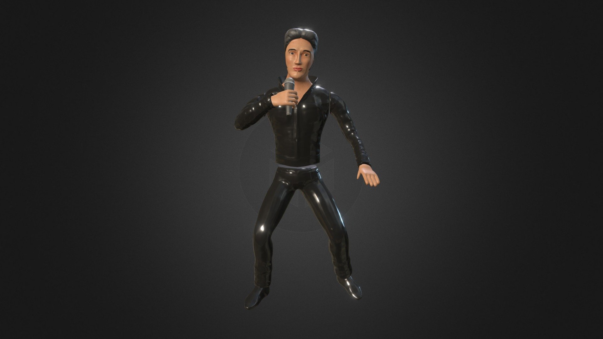 Im busy doing a Elvis pinball recreation in Unity 5 , this is a mechanical toy for the table - Elvis toy for pinball table - 3D model by shaderbytes 3d model