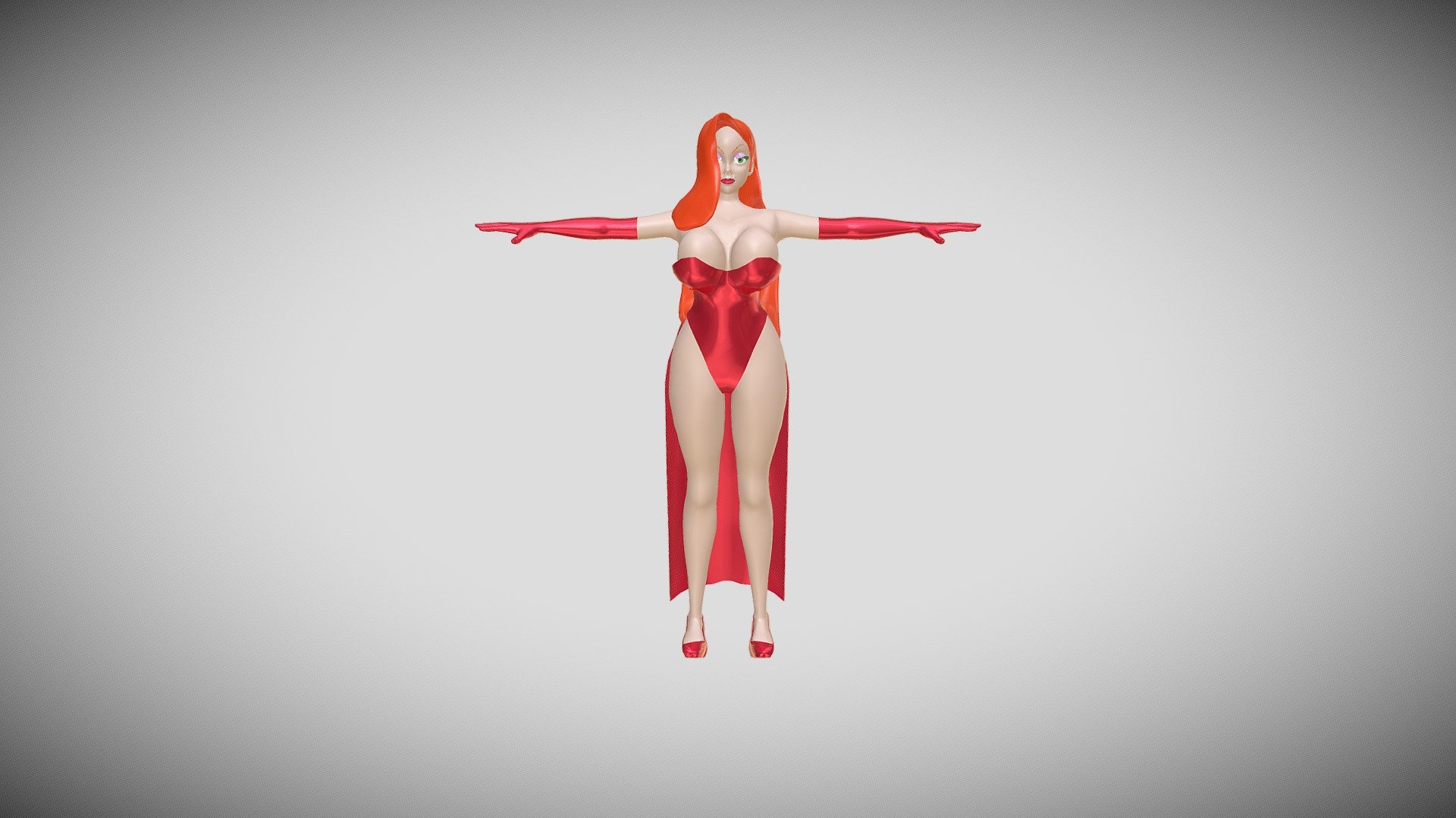 Modelo en ed del personaje de Disney Jessica Rabbit - JessicaRabbit - 3D model by Leocarlos 3d model